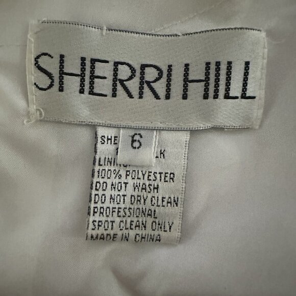 Sherri Hill Two Piece Prom Dress sz 6 Mermaid Light Blue White32226 Retro Formal - Picture 13 of 16